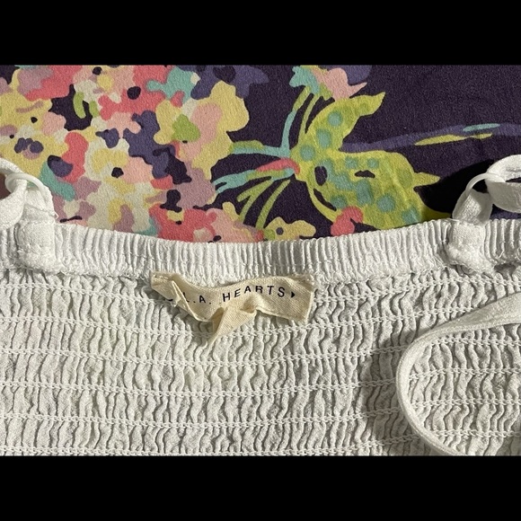 LA HEARTS | PacSun Cute Smocked Crop Top Tank Shirt Beachy Summer Size Small EUC - Picture 12 of 15